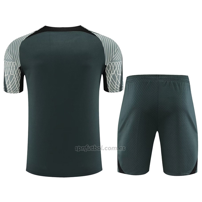 Chandal del Barcelona Manga Corta 2023-2024 Verde - Pantalon Corto